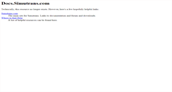 Desktop Screenshot of docs.simutrans.com